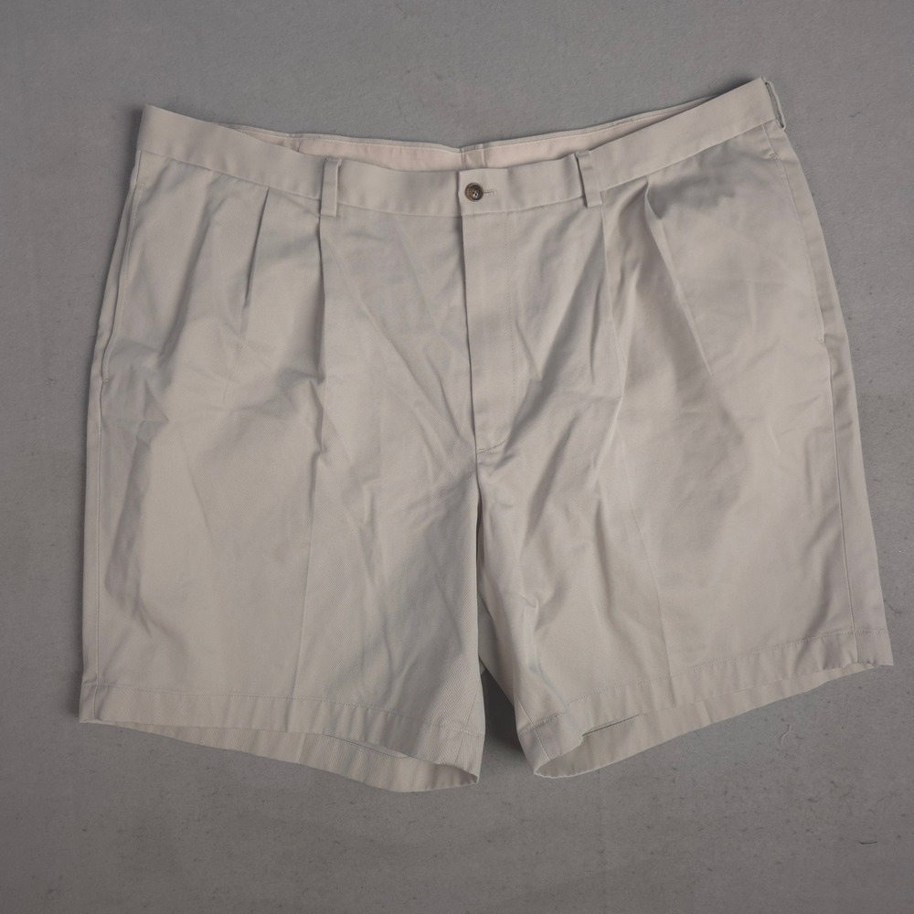 Brooks Brothers Advantage Shorts Pleated Chino Casual Khaki Beige W44